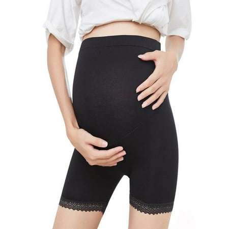 

2PC Boyshorts Panties For Women Maternity Shapewear Mid-Thigh Pettipant Seamless Soft Abdomen Underwear