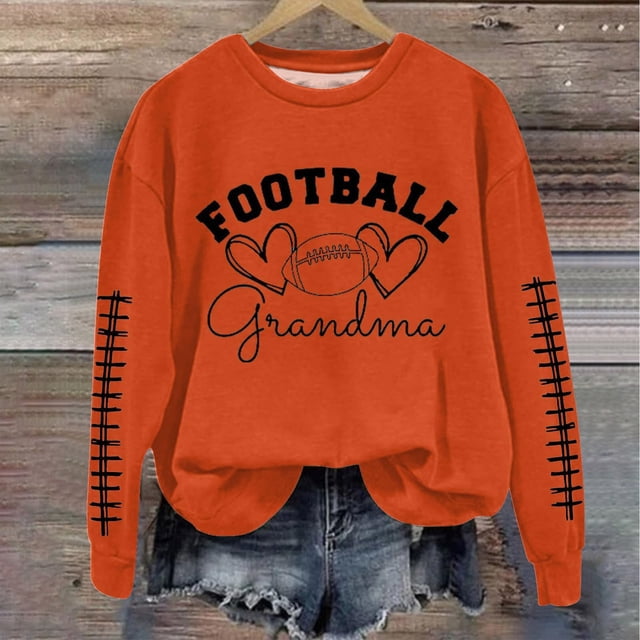 Heisall Women's Autumn Winter Sweatshirts Long Sleeve Loose Hoodless Rugby Print Fashion Casual 2025 New Design