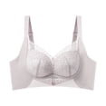 thumbnail image 4 of Gytharion Women's Lace Spliced Bras Wire Free Push Up Breathable Adjustable Straps Bras Solid Color Comfort Soft Everyday Bras, 4 of 6
