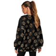 thumbnail image 2 of HELLHERO Paw Leopard Print Women Sweatshirt Long Sleeve, Soft Oversized Sweatshirt Fall Fashion Crewneck Pullover Tops Size XXL, 2 of 7