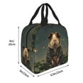 thumbnail image 2 of Yiaed Lotus Leaf Starry Sky Guinea Pig Print Insulated Lunch Bag Reusable Cute Tote Lunch Box, Leakproof Cooler Lunch Bags for Work Office Travel School Picnic, 2 of 5