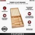 thumbnail image 4 of Rev-A-Shelf 4WTCD 15 In Tiered KCUP Drawer Organizer with Soft-Close Slides, 4 of 13