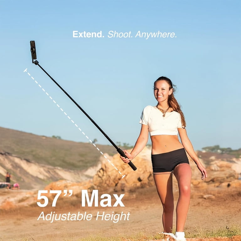 Extendable Phone Tripod, 59" Selfie Stick Vlog Stand With 2 In - TikTok