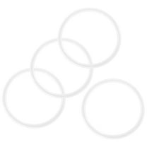 Uxcell 4-Pack Silicone O-Rings Gasket 4.3 in/110.4mm O-Rings Seal Gasket Fits for OD 5.1 in/130mm Sanitary Pipe Weld Ferrule White