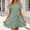 Green, variant on Blmnix Fit & Flare Womens Dress Short Dress Elegant Dresses Dress Green Short Sleeve Mini Square Neckline Belted Womens Spring Dresses,XL