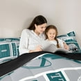 thumbnail image 5 of jejeloiu Rugby Football City Twin Comforter Sets,Gray Green Bedding Set For Men Women Reversible 2 Pieces, 5 of 8
