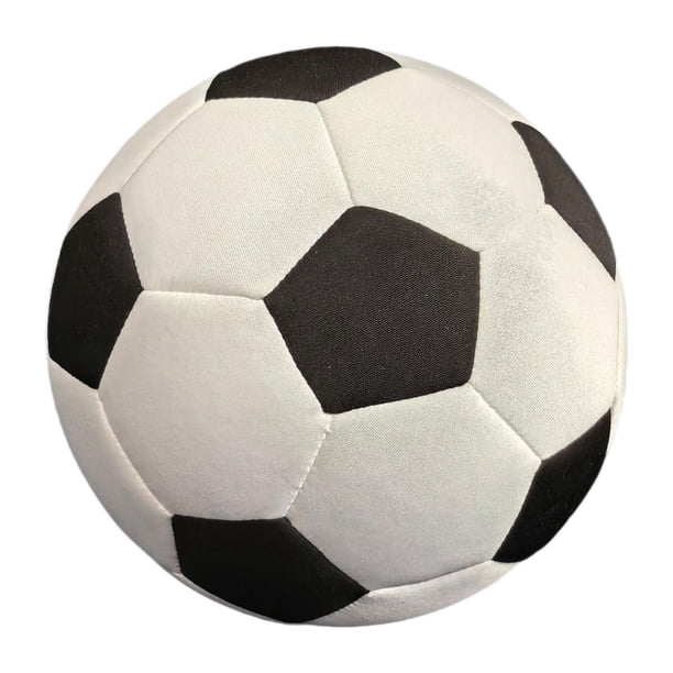 Balón de fútbol de interior silencioso, balón de fútbol, juguete deportivo para desarrollar habilidades motoras, regalo para adolescentes, jugadores Blanco y negro 18cm