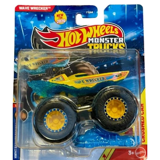 Vehículo de juguete Hot Wheels Monster Trucks Wave Wrecker 1:64