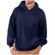thumbnail image 1 of Kalauyu Hoodie Sweatshirt for Men Solid Color - Classic Style with Ribbed Cuffs & Hem for All-Match, 1 of 8