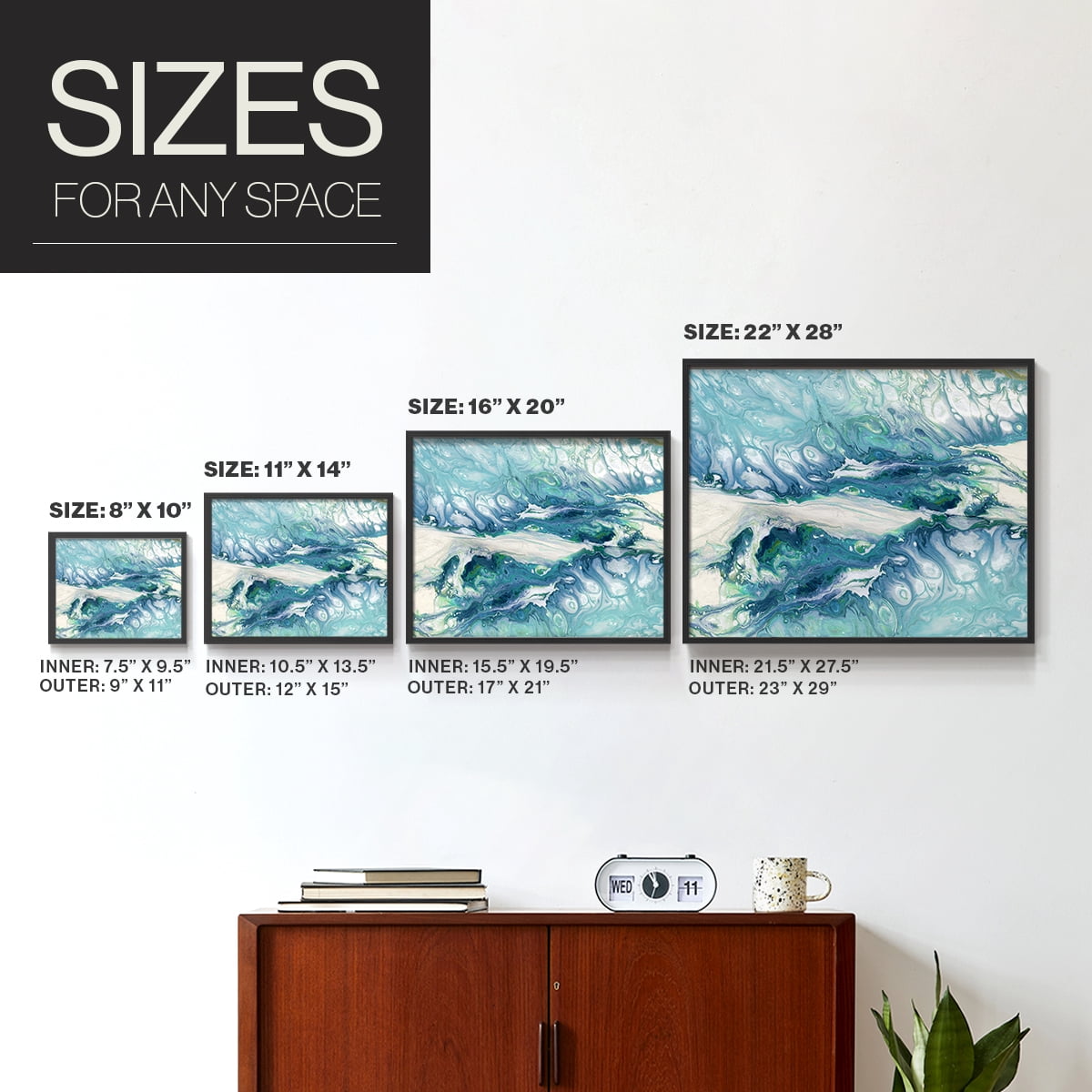 Marble Montage by Carol Robinson - Restickable Framed Giclée Print