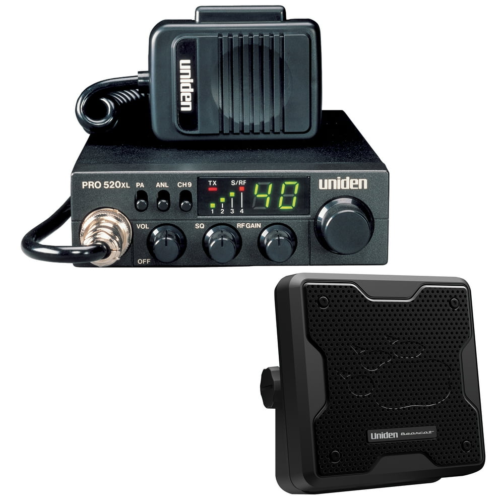 Uniden PRO520XL 40Channel 4Watt Compact CB Radio & BC20 Accessory CB