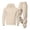 Beige, variant on Delconic Mens Fleece Lined Hoodie and Sweatpants Set Loose Fit Pullover Hooded Sweatshirt Jogger Pants Two Piece Tracksuit Beige L