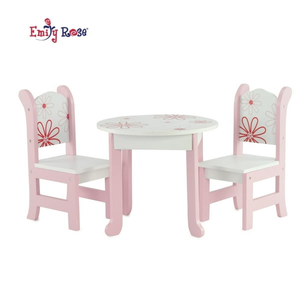 Emily Rose 18 Inch Doll Furniture & Accessories - Pink Floral Kitchen ...