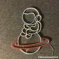 thumbnail image 3 of Glowneon Astronaut Sitting On Planet Neon Sign, Astronaut Led Sign, Spaceman LED Light, 3 of 4