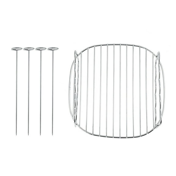 ESTINK  Double Layer Baking Tray, BBQ Rack, Air Fryer For Home Roaster Rotisserie For Outdoor BBQ