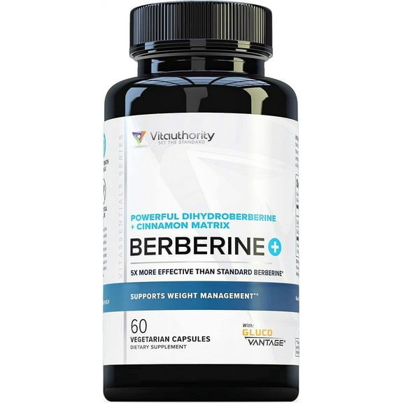 Berberine with Ceylon Cinnamon - GlucoVantage - Vitauthority Berberine Supplement 60ct Capsules