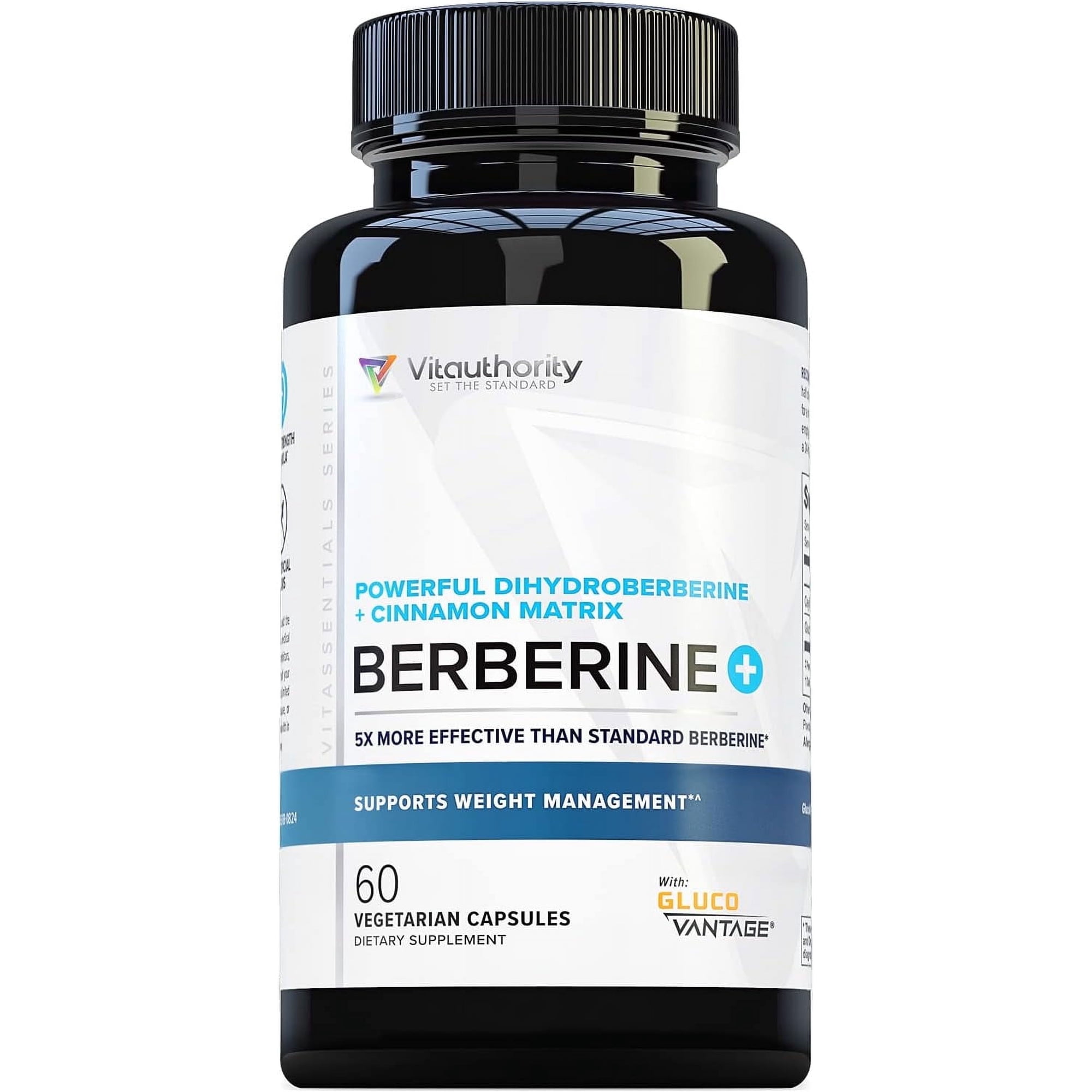 Vitauthority GlucoVantage Berberine with Ceylon Cinnamon Capsules for Weight Management & Balance, 60 Count