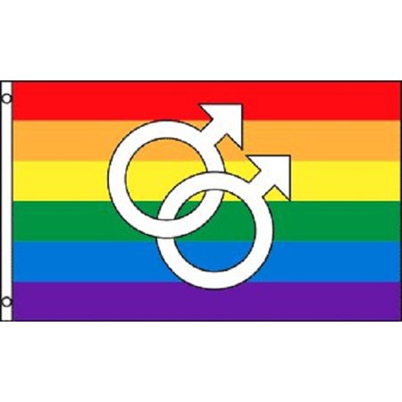 Double Mars Rainbow Stripes Flag Gay Pride LGBT Event Festival Banner New 3x5