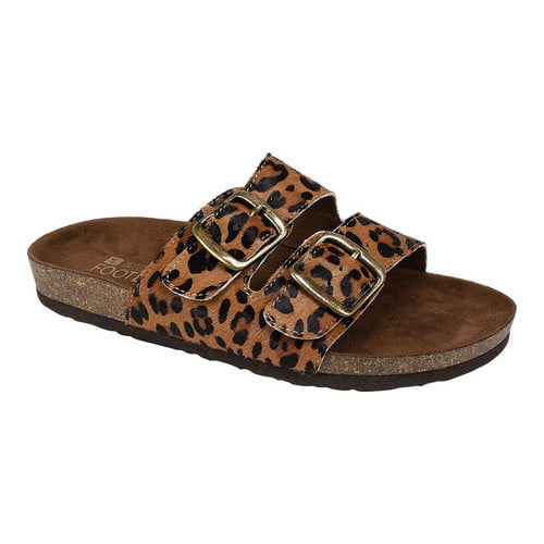 white mountain helga sandals leopard