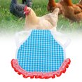thumbnail image 4 of Chicken Vest, Chicken Saddle Apron Chicken Back Apron  For Make The Feathers Grow Better For Look More Beautiful Blue Grid, 4 of 8