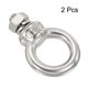 thumbnail image 3 of M6x60 1/4"x0.47" Tornillos de Ojo de Acero Inoxidable con Rosca y Anillo de Hombro con Tuercas y Arandelas 4 Set, 3 of 5