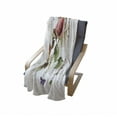 thumbnail image 4 of Flower Soft Flannel Fleece Throw Blanket, Shabby Form Roses Buds Leaves Tulips Floral Details Butterfly Natural Eco Print, Cozy Plush for Indoor and Outdoor Use, 50" x 60", Multicolor, by Ambesonne, 4 of 6