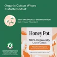 thumbnail image 4 of The Honey Pot 100% Organic Duo-Pack Regular-Super Tampons, 18 Ea, 4 of 6