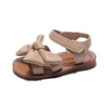 thumbnail image 2 of FLMEI Baby Toddler Girls Bowknot Sandals Soft Anti-Slip Rubber Sole Flats Shoes Little/Big Kids Open Toe Sandals for Summer, 2 of 9