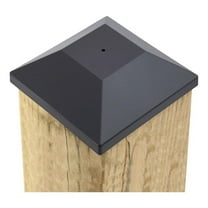 (32 Pack) New Wood Fence Post Black 6X6 (5 5/8") Pressure Treated Wood Made In USA (32)