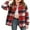 F-red-38, variant on KISSMODA Plaid Button Down Western Long Sleeve Casual Collared Blouse Girls' 3-14Y