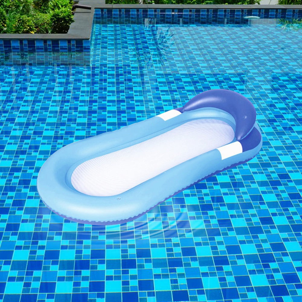FindUWill Lot De 2 Hamacs Piscine Gonflables XL 4-en-1 – Flotteur Tissu Confortable Pour Adultes (Selle, Chaise Longue, Hamac, Dériveur)