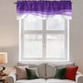 thumbnail image 2 of Purple Waves Tie Up Valance Curtains for Windows, Kitchen Curtains Window Treatments, Ombre Abstract Art Gradient Modern Short Window Shades Valances for Bedroom Bathroom Cafe 42"x12", 2 of 8