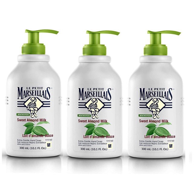 Le Petit Marseillais Extra Gentle Almond Milk Hand Soap, 10.1 fl. oz, Pack of 3