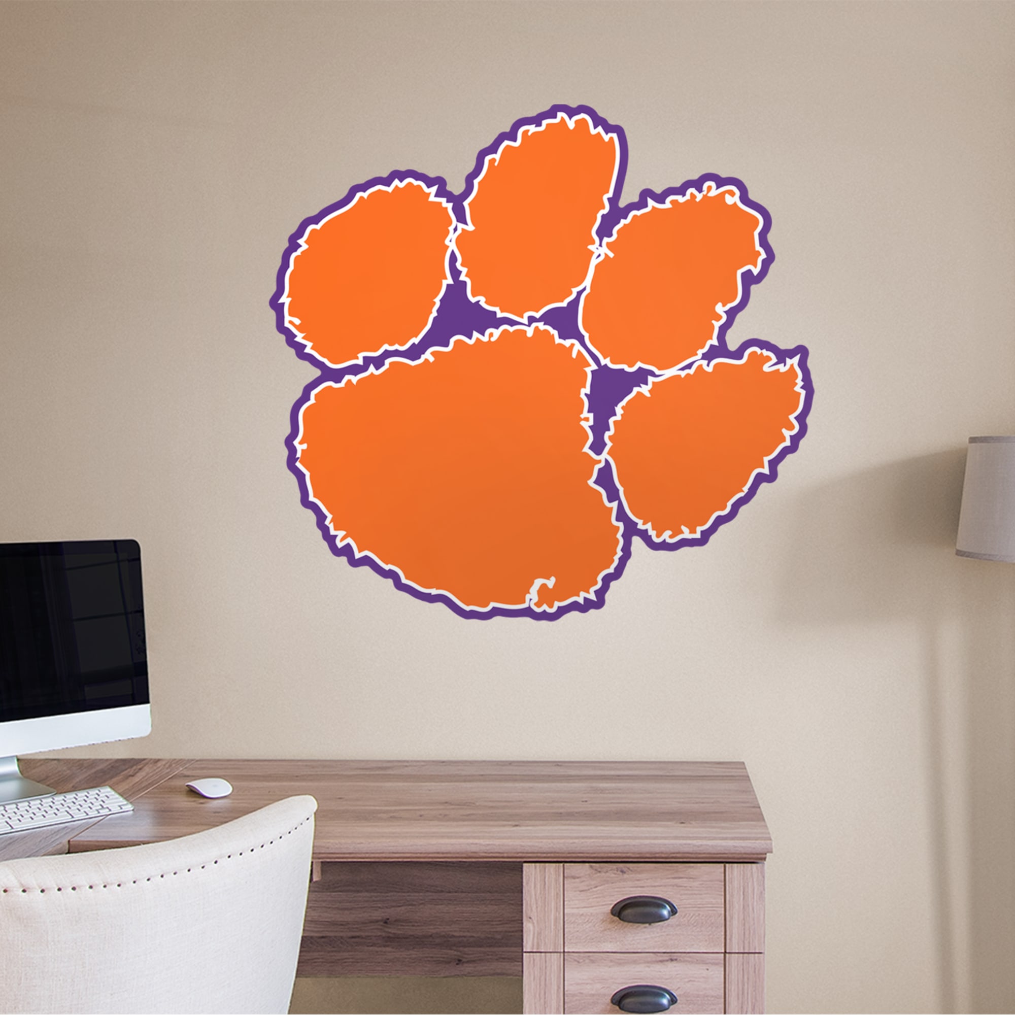 Fathead Clemson Tigers Logo Giant Officially Licensed Removable Wall
