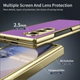 thumbnail image 6 of Allytechgroup Screen Protector Case for Samsung Galaxy Z Fold 7, Matte Slim Hinge Protection Anti-Scratch Full Body Shockproof Bumper Rugged Phone Case Cover for Galaxy Z Fold 7, Purple, 6 of 9