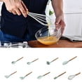 thumbnail image 3 of Guardoinrt Wooden Handle Spatula Soup Spoon Tuner Spoon Skimmer Brush Egg Beater Non-Stick Pot Kitchenware Cooking Tools  Close, 3 of 9