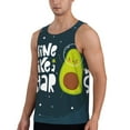 thumbnail image 2 of Fotbe Avocado in Space1 Pattern Men's Quick Dry Workout Tank Top Gym Muscle Tee Fitness Bodybuilding Sleeveless T Shirt Breathable Workout Shirt-, 2 of 9