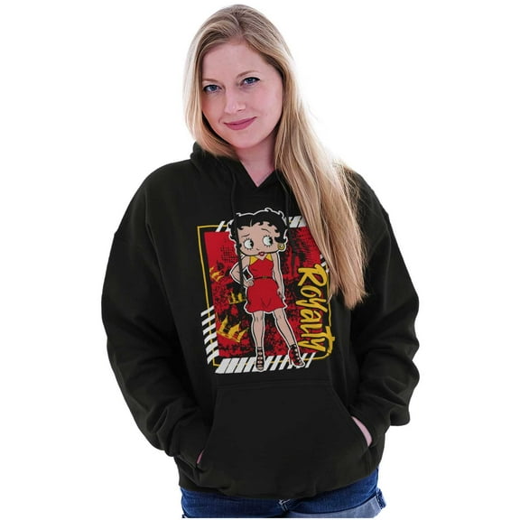 Betty Boop Royalty Graffiti Crown Hoodie Sweatshirt Women Brisco Brands S
