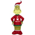 thumbnail image 1 of Suéter navideño inflable Grinch Gemmy de 1,2 m con luces LED, 1 of 6