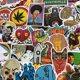thumbnail image 2 of Pegatinas Alien de vinilo impermeables con diseño de grafiti, 66 unidades, 2 of 4