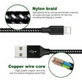 thumbnail image 2 of 3FT USB Charger, Nylon Braided Certified Fast Charging Cable, Data Transfer & Sync Cord Compatible with iPhone 14 / 13 / 12 / 11 Pro Max Mini / XR / X / Xs / 8 / 7 / 6 / 6s Plus, Universal, Red, 2 of 3
