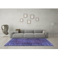 thumbnail image 3 of Ahgly Company Machine Washable Indoor Rectangle Persian Blue Traditional Area Rugs, 2' x 5', 3 of 4