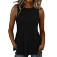 thumbnail image 2 of Sleeveless Ruffle Hem Peplum Tank Top for Women, 2 of 6