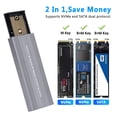 thumbnail image 3 of Bsvklp Estuche SSD protocolo dual para SSD M.2 SATA NVME 2230/2242/2260/2280 (cable A-C), 3 of 9