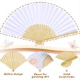 thumbnail image 3 of 24 Abanicos de Papel Blancos Plegables de Mano para Bodas, Fiestas y Baby Showers., 3 of 5