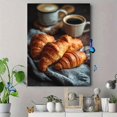 thumbnail image 4 of UXIEQU Fresh Croissants Coffee Canvas Wall Art Print 15.75x11.81 Inches, 4 of 8