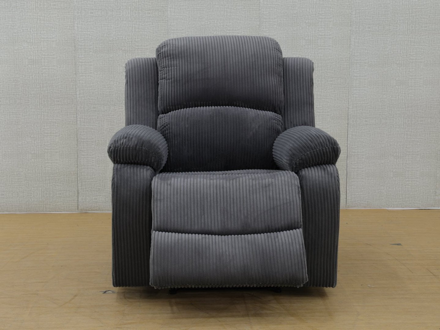 Dark Grey Corduroy 1-seat Living Room Recliner Chair