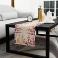 thumbnail image 5 of Spring Floral Cotton Linen Small Table Runner 13 x 36 inch Wildflower Beige Retro Garden Pastoral Non-slip Rectangular Dining Table Decor for Wedding Party Holiday Dinner, 5 of 8