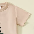 thumbnail image 4 of Toddler Baby Boy Clothes Boys Summer Outfits Embroidered Short Sleeve T Shirt Tops Pockets Shorts 3 6 9 12 M Knit Clothes Set, 4 of 5