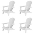 thumbnail image 2 of WestinTrends Tuscany Outdoor Folding Adirondack Seashell Chair (Set of 4), White, 2 of 5
